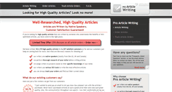 Desktop Screenshot of proarticlewriting.com